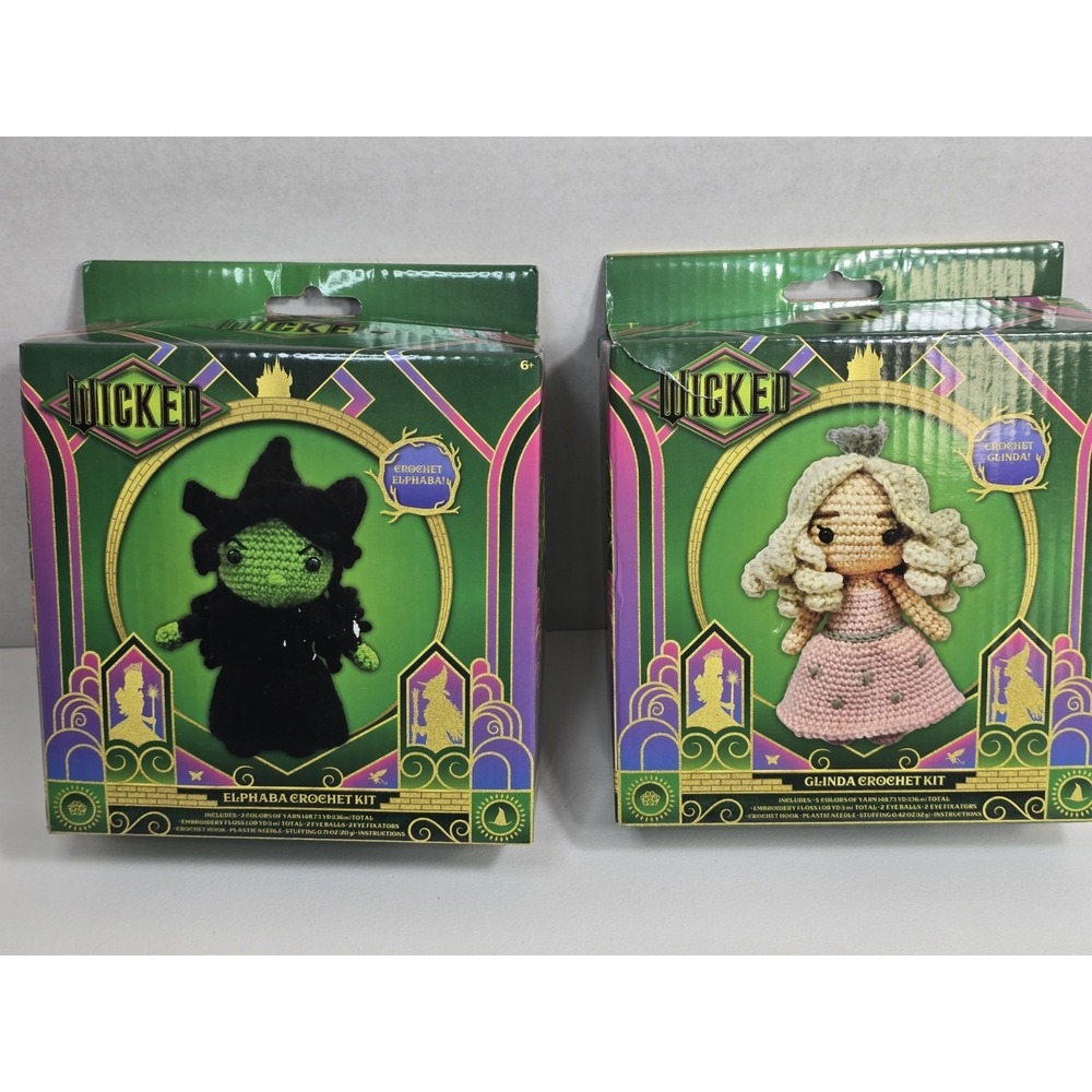 Wicked Glinda and Elphaba Crochet Kit New In‎ Box